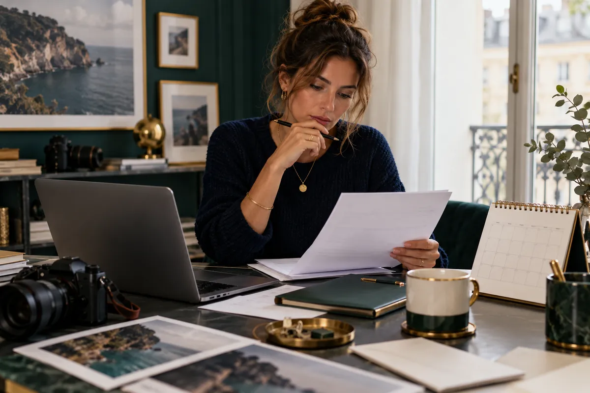 Illustration éditoriale du guide : Budget freelance : gérer les encaissements irréguliers sans confondre chiffre d’affaires et salaire
